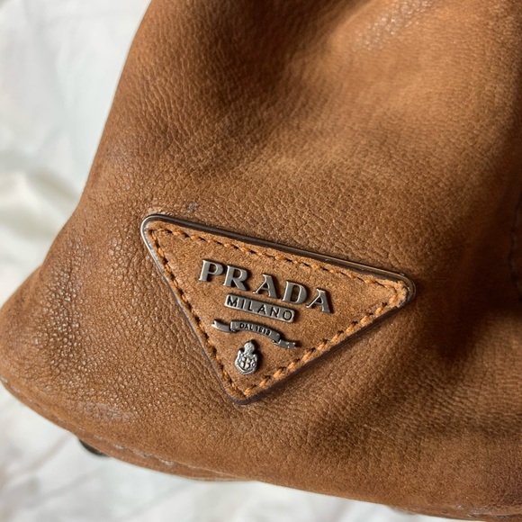 SOLD! PRADA couture VelvetySoft Leather Tote Purse - Picture 6 of 16